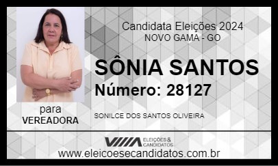 Candidato SÔNIA SANTOS 2024 - NOVO GAMA - Eleições