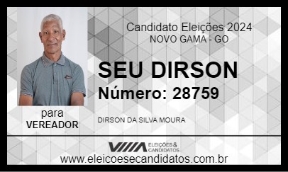 Candidato SEU DIRSON 2024 - NOVO GAMA - Eleições