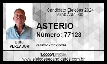 Candidato ASTERIO 2024 - ABADIÂNIA - Eleições