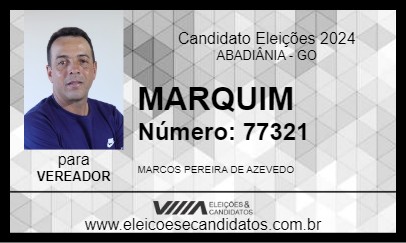 Candidato MARQUIM 2024 - ABADIÂNIA - Eleições