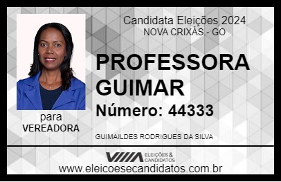 Candidato PROFESSORA GUIMAR 2024 - NOVA CRIXÁS - Eleições