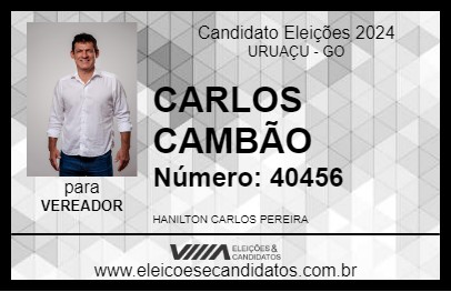 Candidato CARLOS CAMBÃO 2024 - URUAÇU - Eleições