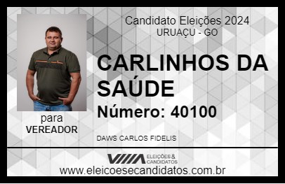 Candidato CARLINHOS DA SAÚDE 2024 - URUAÇU - Eleições