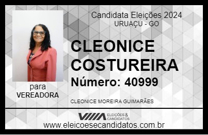 Candidato CLEONICE COSTUREIRA 2024 - URUAÇU - Eleições