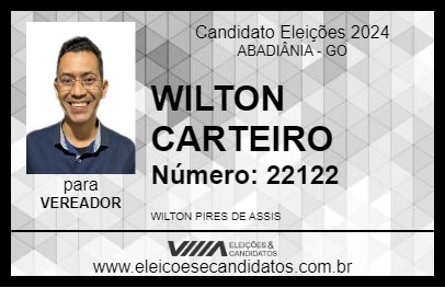 Candidato WILTON CARTEIRO 2024 - ABADIÂNIA - Eleições