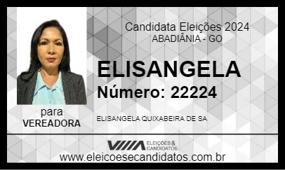 Candidato ELISANGELA 2024 - ABADIÂNIA - Eleições