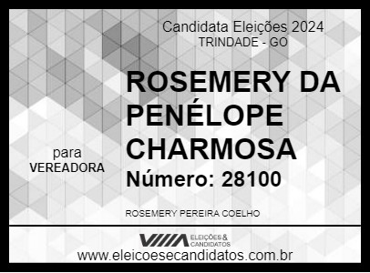 Candidato ROSEMERY DA PENÉLOPE CHARMOSA 2024 - TRINDADE - Eleições