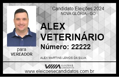 Candidato ALEX VETERINÁRIO 2024 - NOVA GLÓRIA - Eleições