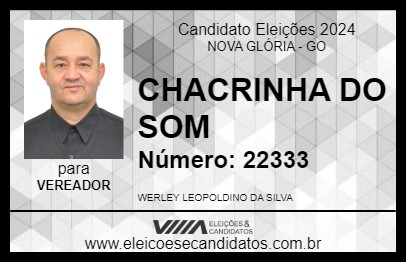 Candidato CHACRINHA DO SOM 2024 - NOVA GLÓRIA - Eleições