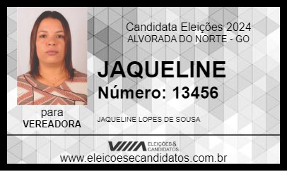 Candidato JAQUELINE 2024 - ALVORADA DO NORTE - Eleições