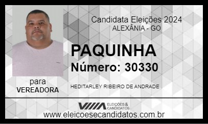 Candidato PAQUINHA 2024 - ALEXÂNIA - Eleições