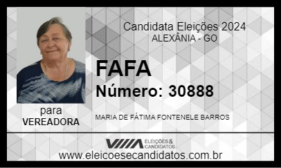 Candidato FAFA 2024 - ALEXÂNIA - Eleições