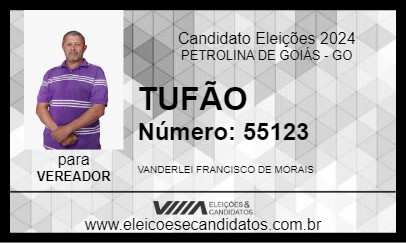 Candidato TUFÃO 2024 - PETROLINA DE GOIÁS - Eleições