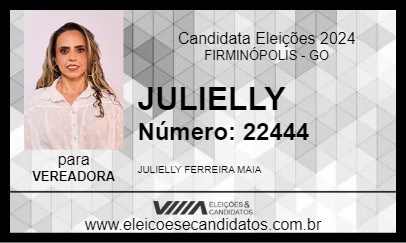 Candidato JULIELLY 2024 - FIRMINÓPOLIS - Eleições