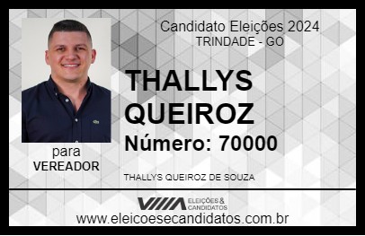 Candidato THALLYS QUEIROZ 2024 - TRINDADE - Eleições