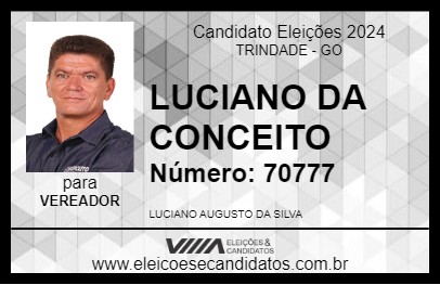 Candidato LUCIANO DA CONCEITO 2024 - TRINDADE - Eleições