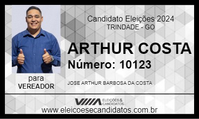 Candidato ARTHUR COSTA 2024 - TRINDADE - Eleições