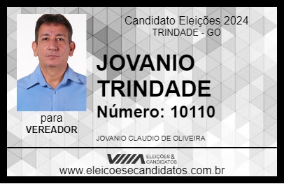 Candidato JOVANIO TRINDADE 2024 - TRINDADE - Eleições