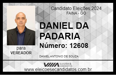 Candidato DANIEL DA PADARIA 2024 - FAINA - Eleições