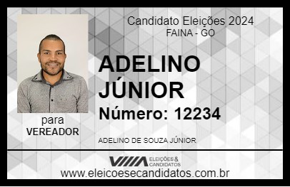 Candidato ADELINO JÚNIOR 2024 - FAINA - Eleições