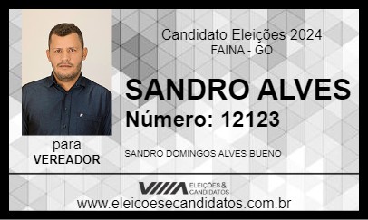 Candidato SANDRO ALVES 2024 - FAINA - Eleições