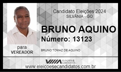 Candidato BRUNO AQUINO 2024 - SILVÂNIA - Eleições