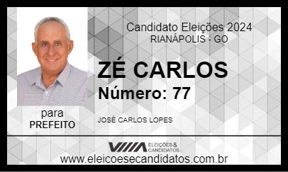 Candidato ZÉ CARLOS 2024 - RIANÁPOLIS - Eleições