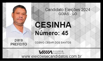 Candidato CESINHA 2024 - GOIÁS - Eleições