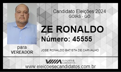 Candidato ZE RONALDO 2024 - GOIÁS - Eleições