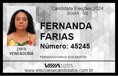 Candidato FERNANDA FARIAS 2024 - GOIÁS - Eleições