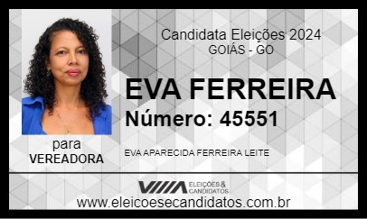 Candidato EVA FERREIRA 2024 - GOIÁS - Eleições