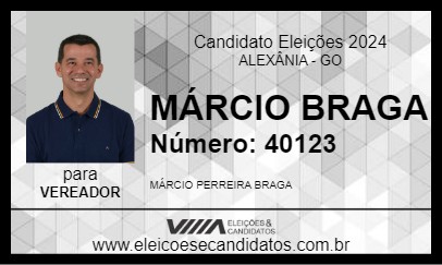 Candidato MÁRCIO BRAGA 2024 - ALEXÂNIA - Eleições