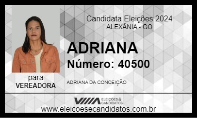 Candidato ADRIANA 2024 - ALEXÂNIA - Eleições