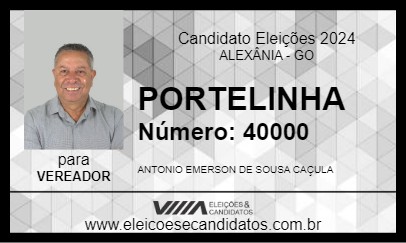 Candidato PORTELINHA 2024 - ALEXÂNIA - Eleições