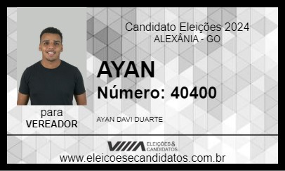 Candidato AYAN 2024 - ALEXÂNIA - Eleições