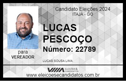 Candidato LUCAS PESCOÇO 2024 - ITAJÁ - Eleições