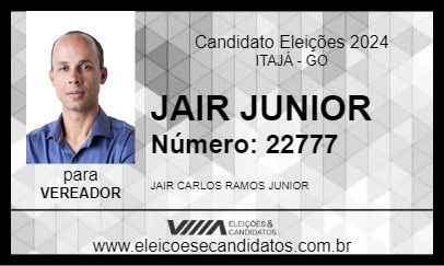 Candidato JAIR JUNIOR 2024 - ITAJÁ - Eleições