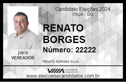 Candidato RENATO BORGES 2024 - ITAJÁ - Eleições