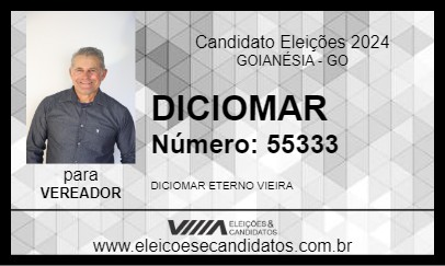 Candidato DICIOMAR 2024 - GOIANÉSIA - Eleições