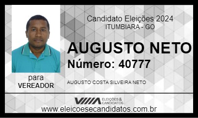 Candidato AUGUSTO NETO 2024 - ITUMBIARA - Eleições