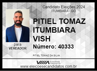 Candidato PITIEL TOMAZ ITUMBIARA VISH 2024 - ITUMBIARA - Eleições