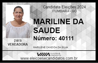 Candidato MARILENE DA SAUDE 2024 - ITUMBIARA - Eleições