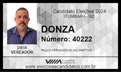 Candidato DONZA 2024 - ITUMBIARA - Eleições