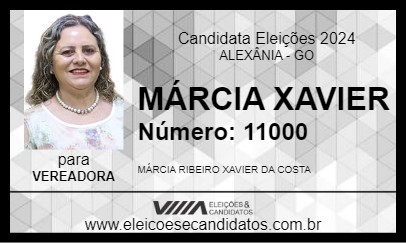 Candidato MÁRCIA XAVIER 2024 - ALEXÂNIA - Eleições