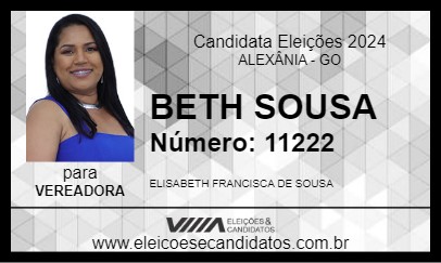 Candidato BETH SOUSA 2024 - ALEXÂNIA - Eleições