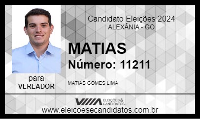 Candidato MATIAS 2024 - ALEXÂNIA - Eleições