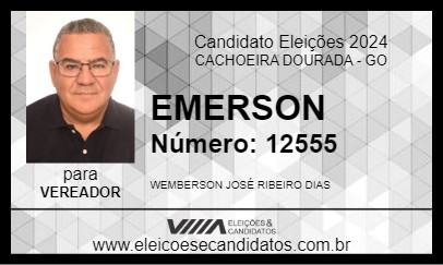 Candidato EMERSON 2024 - CACHOEIRA DOURADA - Eleições