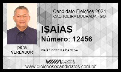 Candidato ISAÍAS  2024 - CACHOEIRA DOURADA - Eleições