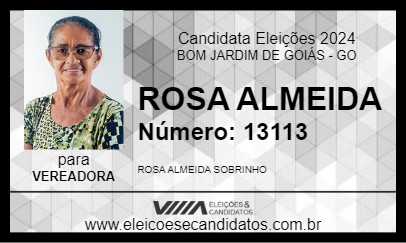 Candidato ROSA ALMEIDA 2024 - BOM JARDIM DE GOIÁS - Eleições