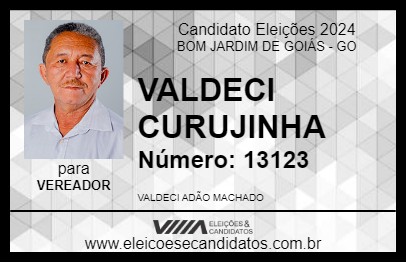 Candidato VALDECI CURUJINHA 2024 - BOM JARDIM DE GOIÁS - Eleições